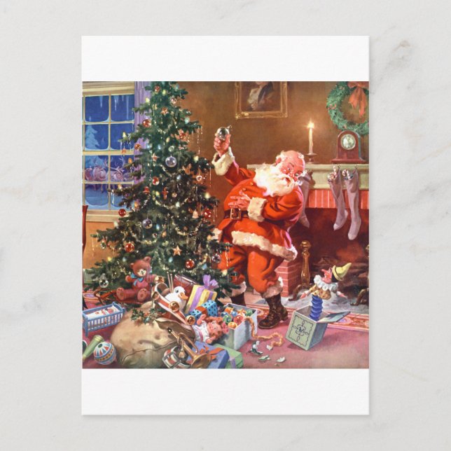 Cartão Postal De Festividades 'Twas a noite antes do Natal (Frente)