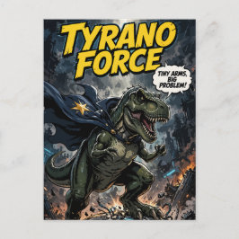 Cartão Postal De Festividades Tyranno Force: Tiny Arms, Big Problem!