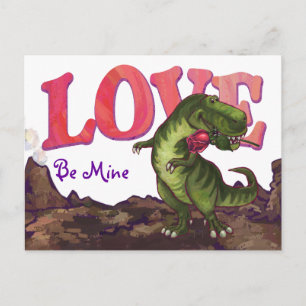 Cartão Postal De Festividades Tyrannosaurus Valentine's Day