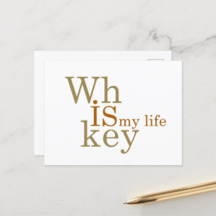 Cartão Postal De Festividades uísque é minha vida