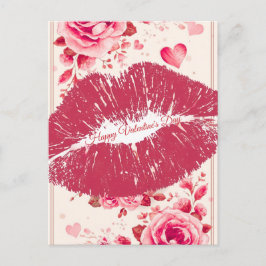 Cartão Postal De Festividades Um Beijo Para Você no Dia dos Namorados