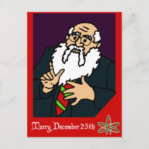 Cartão Postal De Festividades Um cartão de Natal ateu