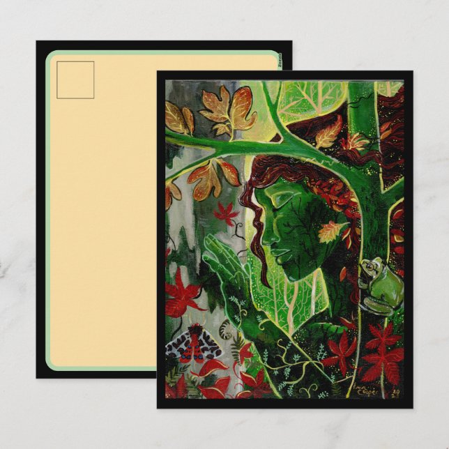 Cartão Postal De Festividades Um com a árvore seca (Frente/Verso)
