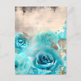 Cartão Postal De Festividades Um Design Ephemera de Chique Azul Série 7