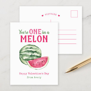 Cartão Postal De Festividades Um em um Dia de os namorados Melon Kids