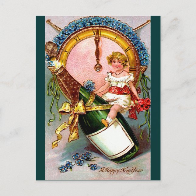 Cartão Postal De Festividades Um Feliz ano novo (Frente)