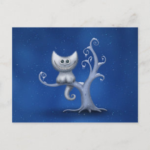 Cartão Postal De Festividades Um gatinho de Cheshire (Natal)