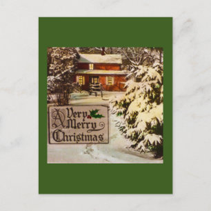 Cartão Postal De Festividades Um inverno clássico de Natal muito feliz