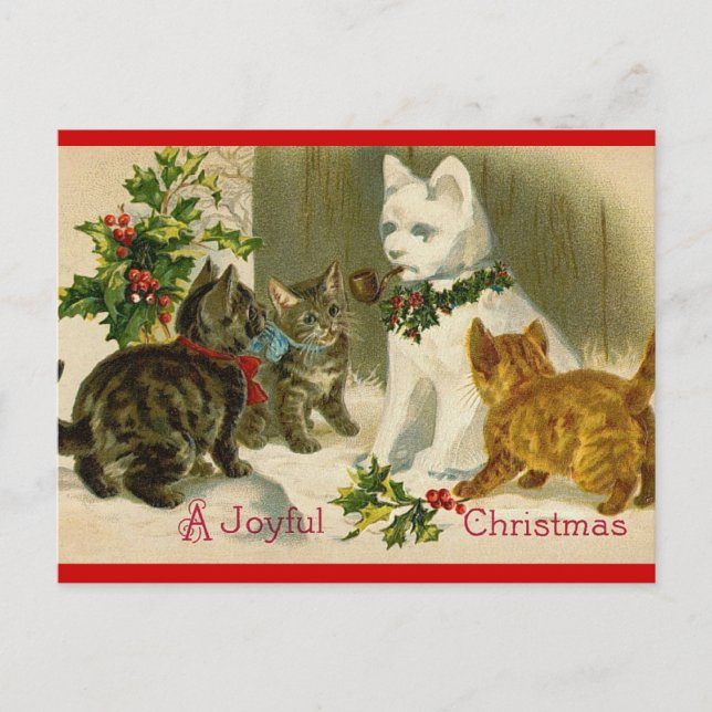 Cartão Postal De Festividades Um Natal alegre e um Ano Novo Feliz e Saudável! (Frente)