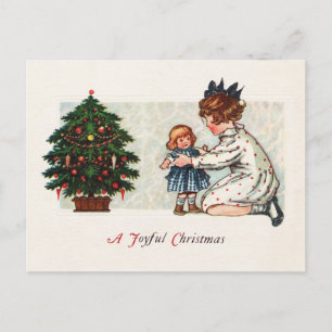 Cartão Postal De Festividades Um Natal alegre - vintage