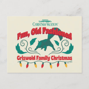 Cartão Postal De Festividades Um Natal Divertido e à Antiga da Família Griswold