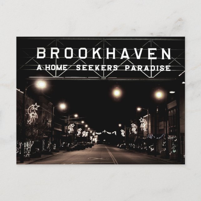 Cartão Postal De Festividades Um Natal do sul de Brookhaven Mississippi (Frente)