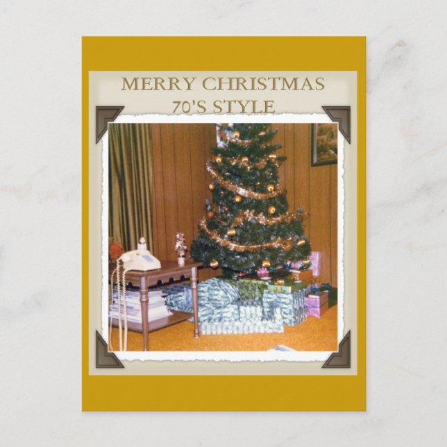 CARTÃO POSTAL DE FESTIVIDADES UM NATAL DOS 70 ANOS (Frente)