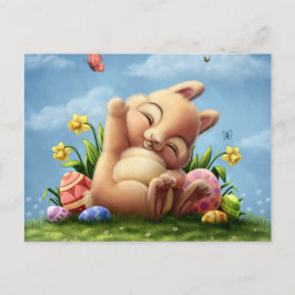 Cartão Postal De Festividades Um Pequeno Coelhinho De Páscoa