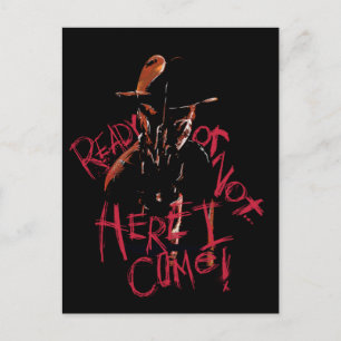 Cartão Postal De Festividades Um pesadelo na Elm Street Pronto ou Não