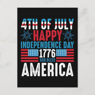 Cartão Postal De Festividades Um pôster para o dia da independência da américa.
