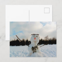 Um verdadeiro Snowman e uma fotografia da paisagem