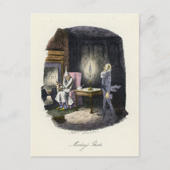 Cartão Postal De Festividades Uma canção de natal do Natal - o fantasma de (Frente)