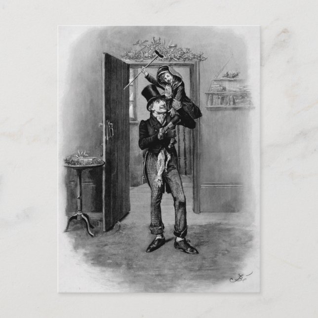 Cartão Postal De Festividades Uma canção de natal do Natal: Tim minúsculo (Frente)