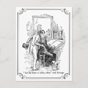 Cartão Postal De Festividades Uma Carol de Natal: Deixe-o sozinho