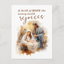 Cartão Postal De Festividades Uma emoção da esperança, Carol de Natal e Nativida