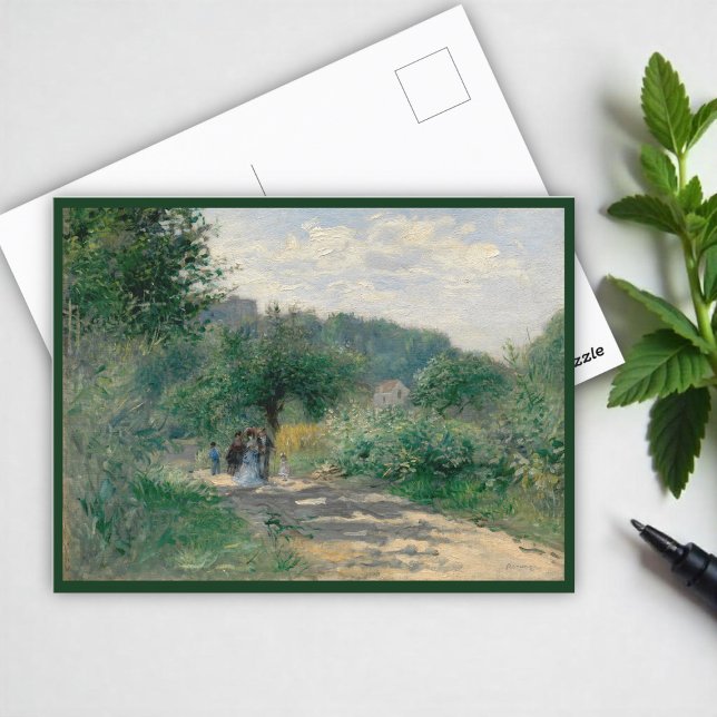 Cartão Postal De Festividades Uma estrada em Louveciennes por Auguste Renoir (Criador carregado)