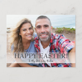 Cartão Postal De Festividades Uma foto da família de Felzs pascoa Elegant Script