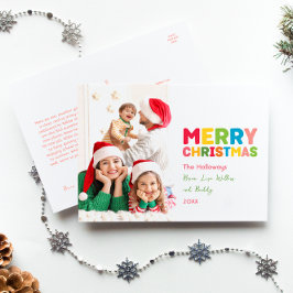 Cartão Postal De Festividades Uma Foto de Feliz Natal Colorida e Brilhante
