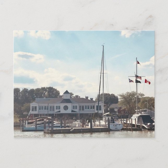 Cartão Postal De Festividades Uma Marina em Huron, Ohio Photoographic (Frente)