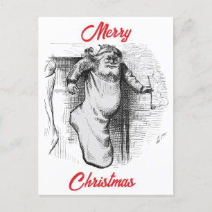 Cartão Postal De Festividades Uma Meia Cheia (1879) por Thomas Nast. 