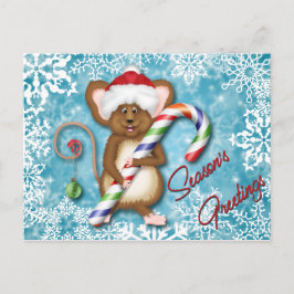 Cartão Postal De Festividades Uma moussa temporada de saudações!