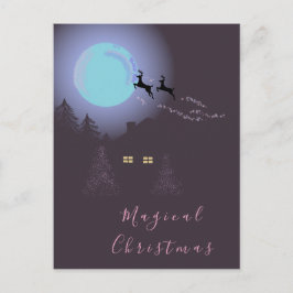 Cartão Postal De Festividades Uma Noite de Natal Mágica