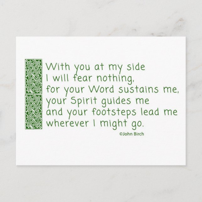 Cartão Postal De Festividades Uma oração da acção de graças (Frente)