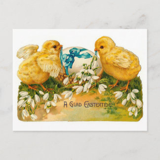 Cartão Postal De Festividades Uma Páscoa feliz do Eastertide Cute Vintage