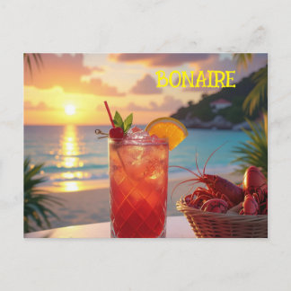 Cartão Postal De Festividades Uma tarde adorável em Bonaire