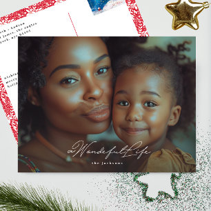 Cartão Postal De Festividades uma Vida Maravilhosa Foto de Natal Simplesmente