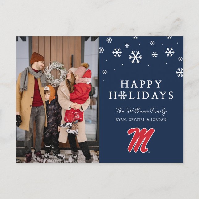 Cartão Postal De Festividades Universidade do Mississippi | Script M (Frente)