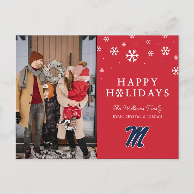 Cartão Postal De Festividades Universidade do Mississippi | Script M (Frente)