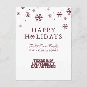 Cartão Postal De Festividades Universidade do Texas A&M - San Antonio