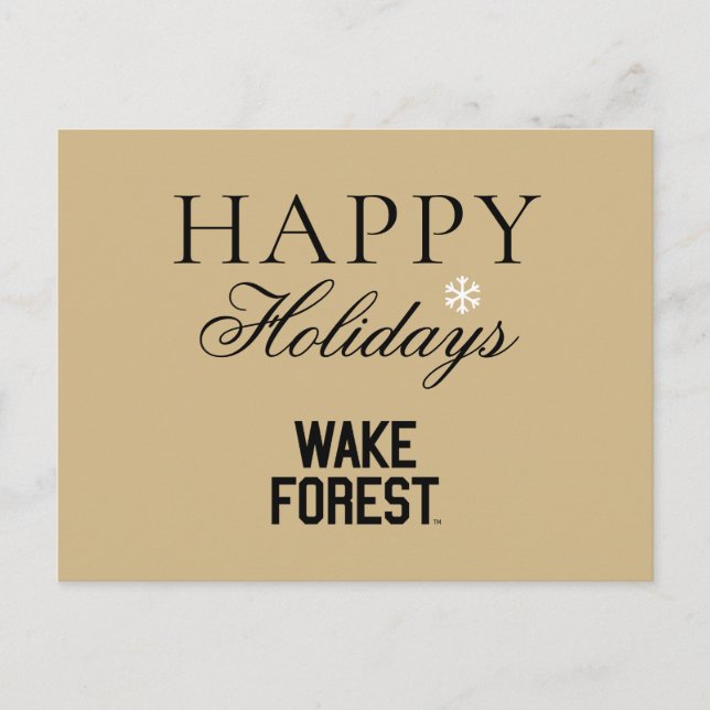 Cartão Postal De Festividades Universidade Wake Forest | Wake Forest (Frente)