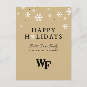 Cartão Postal De Festividades Universidade Wake Forest   WF