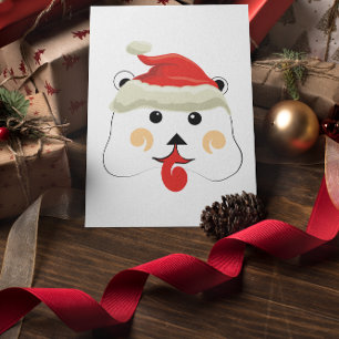 Cartão Postal De Festividades Urso de Natal