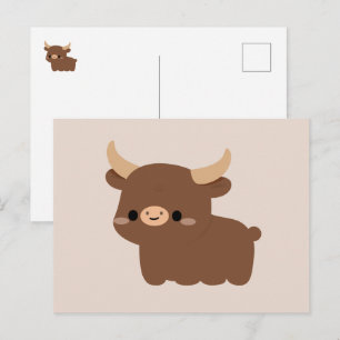 Cartão Postal De Festividades Vaca Ankole-Watusi