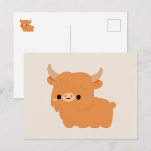 Cartão Postal De Festividades Vaca das Terras Altas