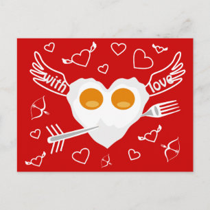 Cartão Postal De Festividades Valentine's day funny heart Custom Postcard