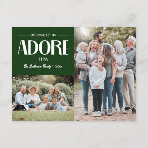 Cartão Postal De Festividades Vamos Adorá-Lo, GREEN Christian 2 Foto