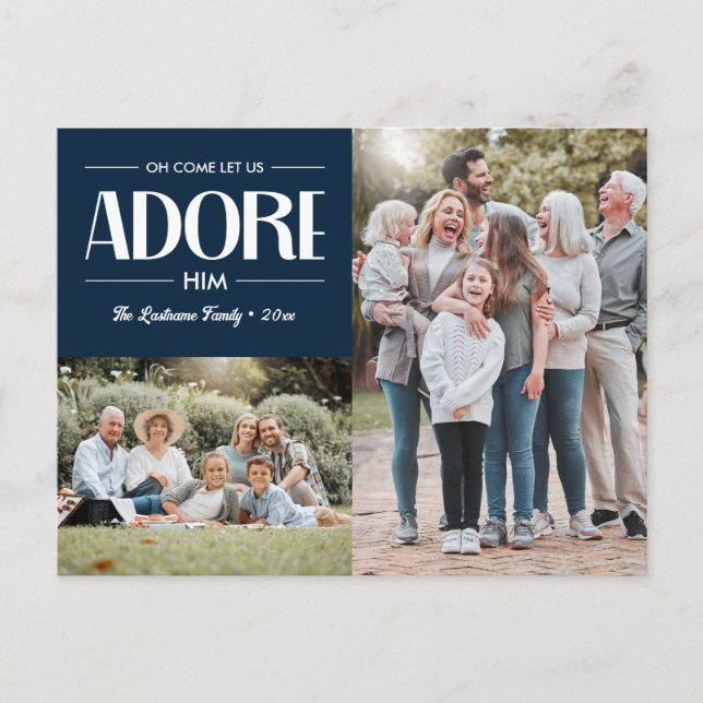 Cartão Postal De Festividades Vamos Adorá-Lo, MARINHO Christian 2 Foto (Frente)