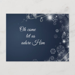 Cartão Postal De Festividades Vamos Adorá-Lo Natal Cristão