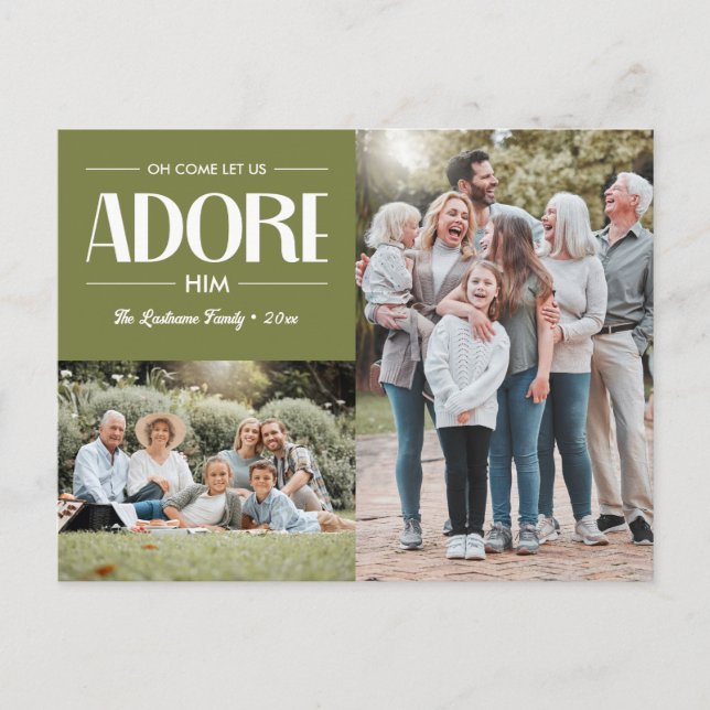 Cartão Postal De Festividades Vamos Adorá-Lo, SAGE Christian 2 Foto (Frente)