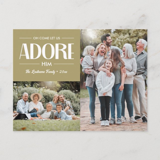 Cartão Postal De Festividades Vamos Adorá-Lo, TAN Christian 2 Foto (Frente)